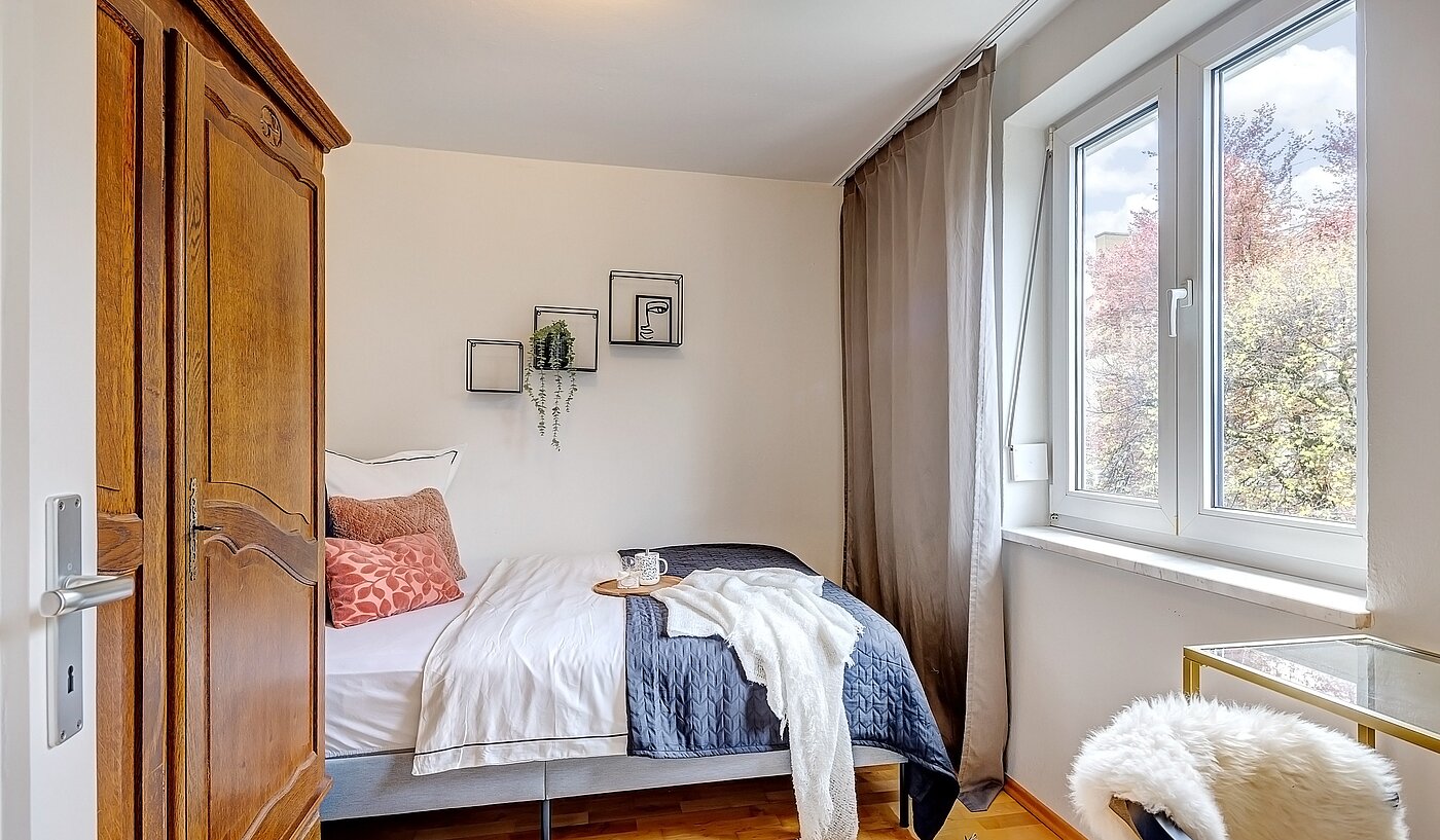 多层公寓 与 1.5 房间 | München-Schwabing | 70014 | Schlafzimmer mit...