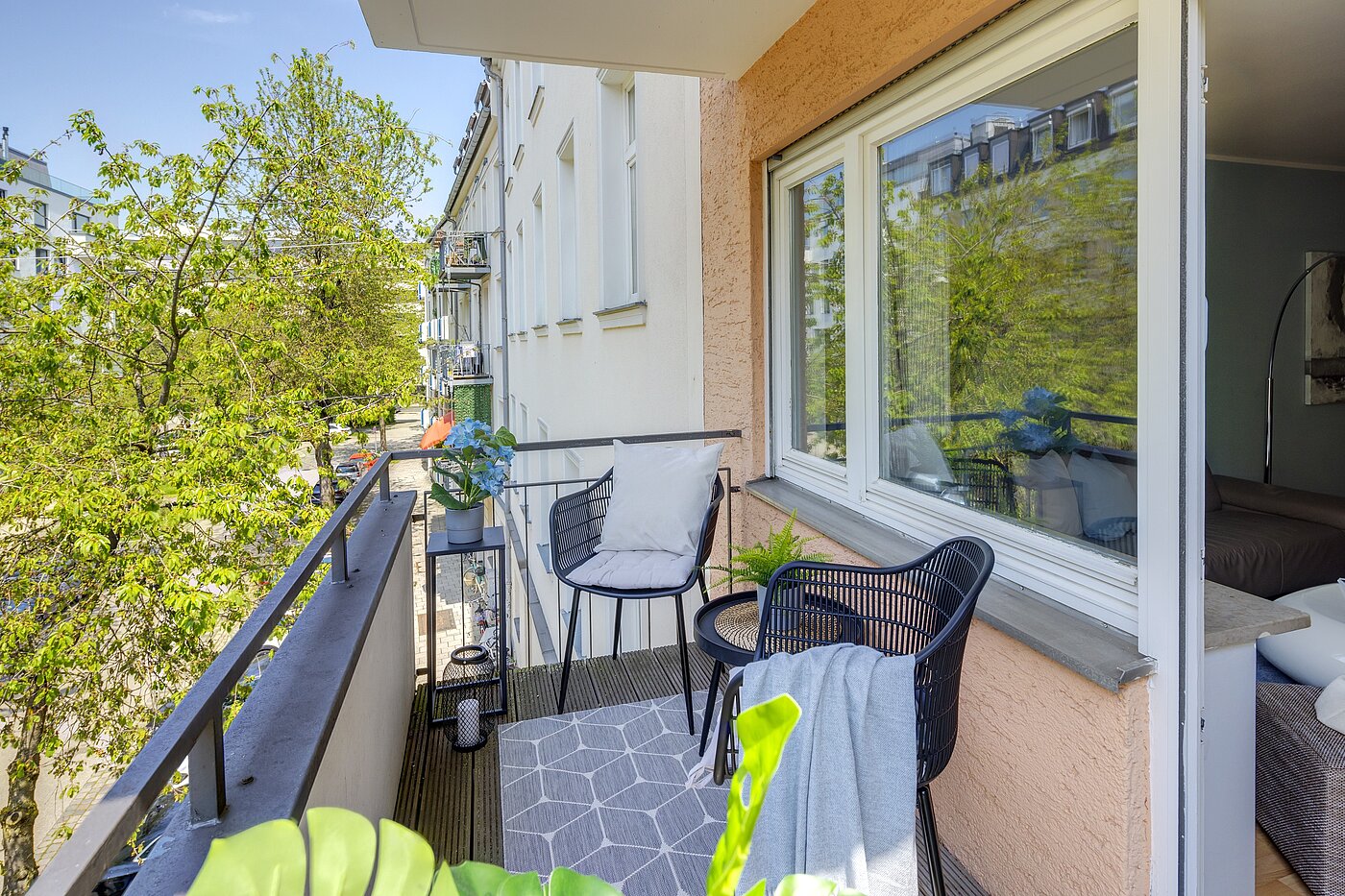 多层公寓 与 2 房间 | München-Schwabing | 70013 | Balkon mit Westausrichtung