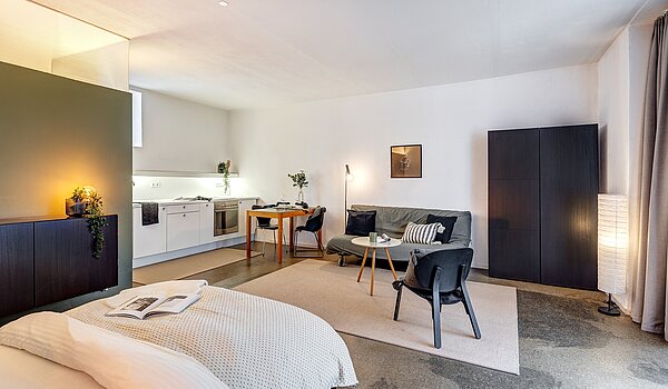 阁楼公寓 与 1 房间 | München-Isarvorstadt | 2211ML7 | Blick vom Eingang in den Raum