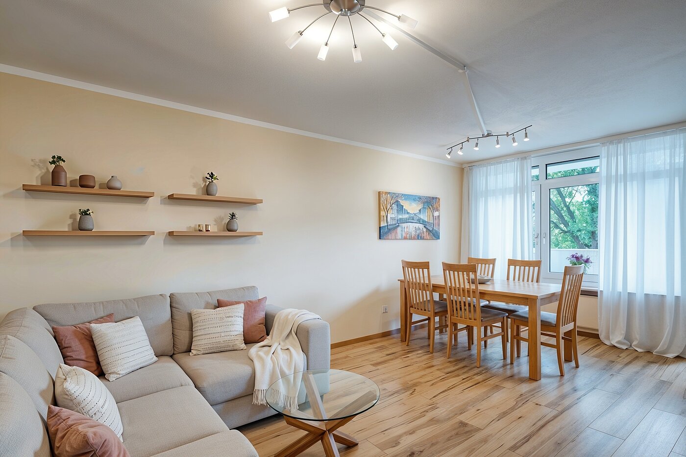 多层公寓 与 4 房间 | München-Aubing | 70276 | KI-generiertes Möblierungsbeispiel