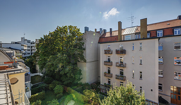 多层公寓 与 1 房间 | München-Schwabing | 70449 | Blick von der Terrasse...