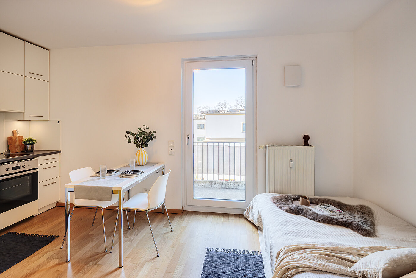 公寓 与 1 房间 | München-Ramersdorf | 70415 | Wohn- und Schlafzimmer