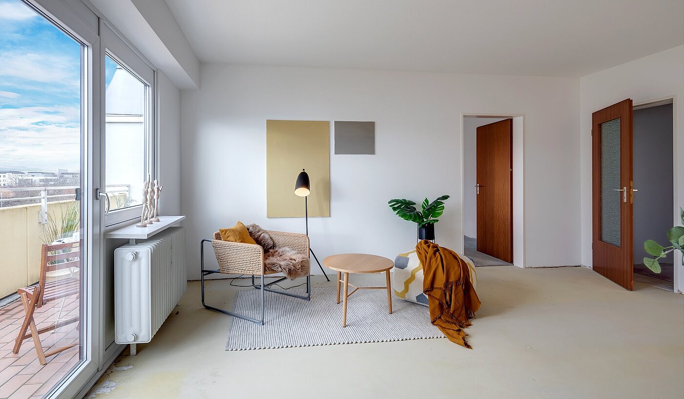 多层公寓 与 2 房间 | München-Oberföhring | 2002ML7 | Wohnzimmer