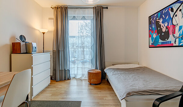 多层公寓 与 1 房间 | München-Ramersdorf | 70428 | Einrichtungsbeispiel