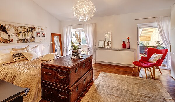 排角屋 与 3 房间 | Kreuth | 70037 | Geräumiges Schlafzimmer...