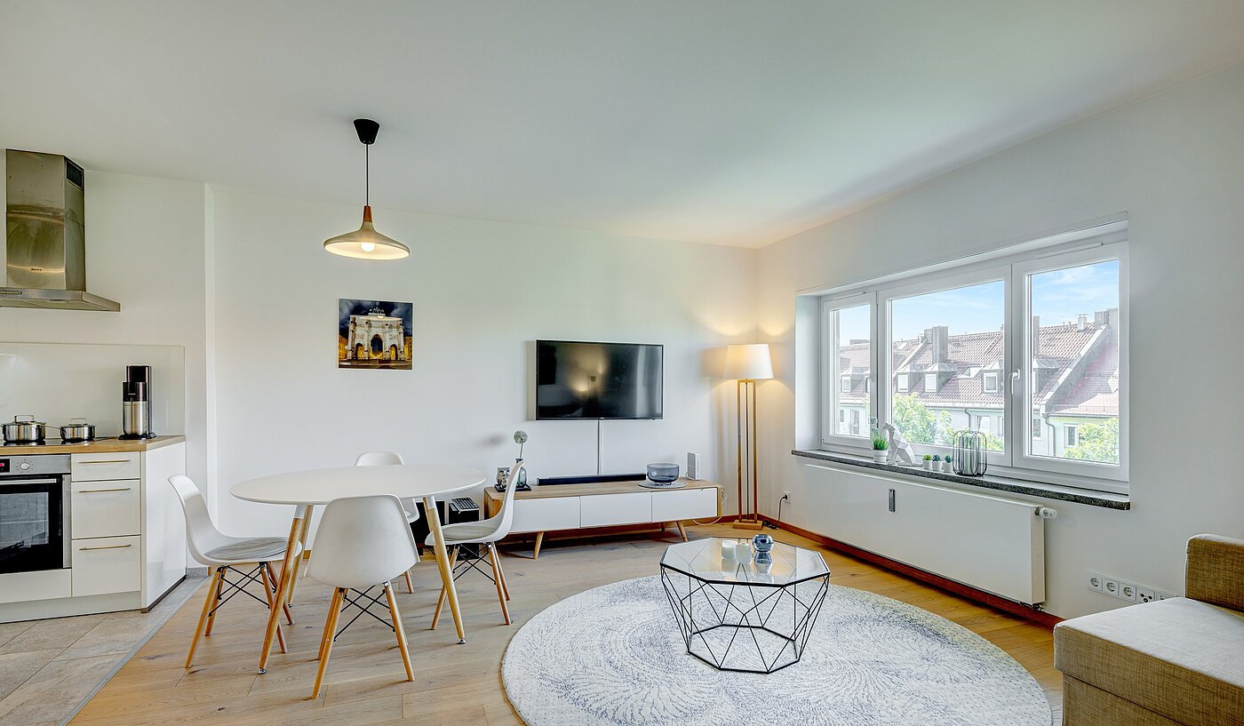 公寓 与 1 房间 | München-Schwabing | 70198 | Gemütlicher Essbereich