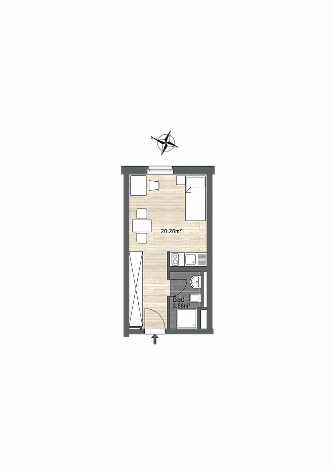 公寓 与 1 房间 | München-Ramersdorf | 70251 | - nicht maßstabsgetreu -