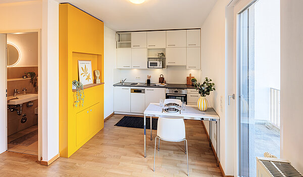 公寓 与 1 房间 | München-Ramersdorf | 70415 | Küche / Essbereich