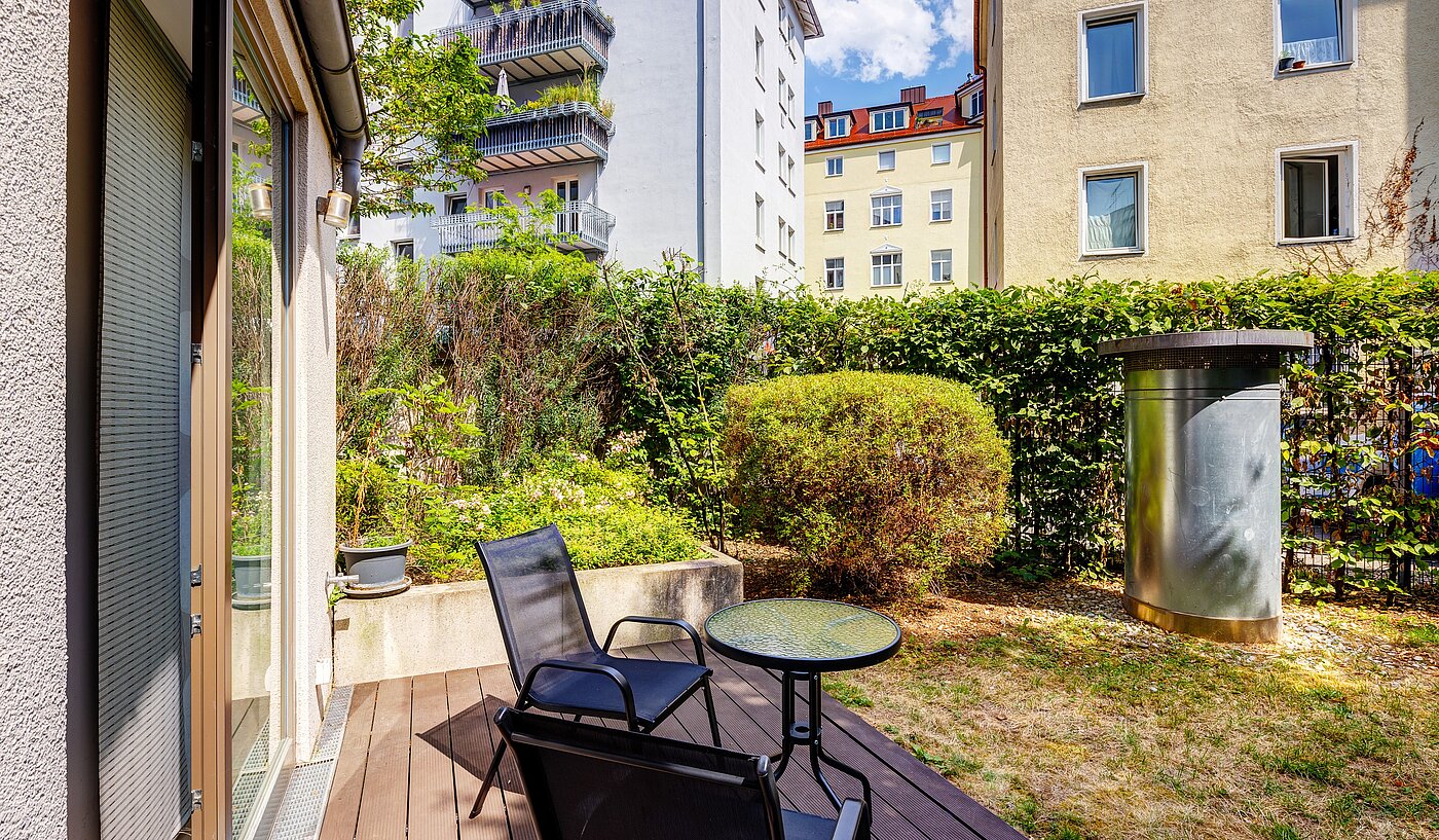 多层公寓 与 2 房间 | München-Au | 70108 | Terrasse mit Süd-Ausrichtung