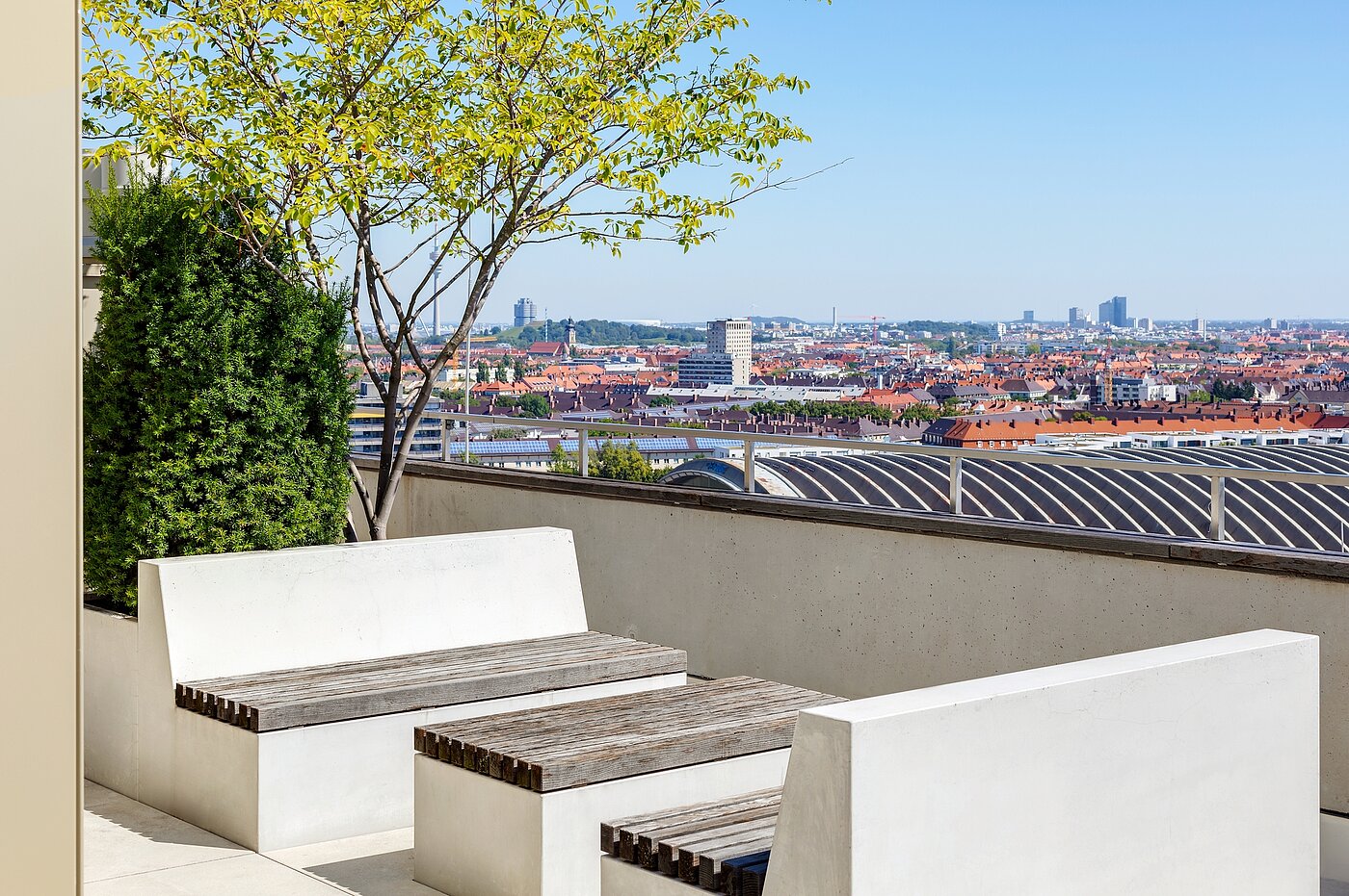 公寓 与 1.5 房间 | München-Neuhausen | 70444 | Dachterrasse bei Tag....