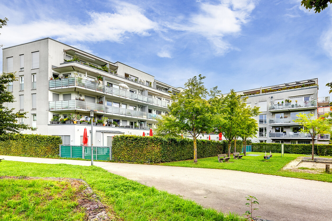 多层公寓 与 2 房间 | München-Schwabing | 70153 | Ansicht Fassade vom Innenhof aus