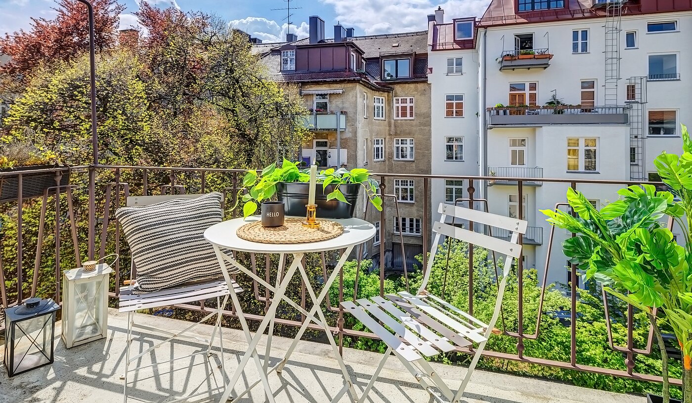 多层公寓 与 1.5 房间 | München-Schwabing | 70014 | Sonniger Balkon
