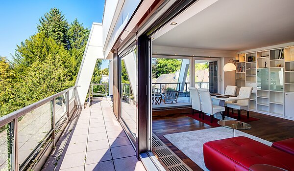 顶层公寓 与 2.5 房间 | München-Harlaching | 702581 | Dachterrasse