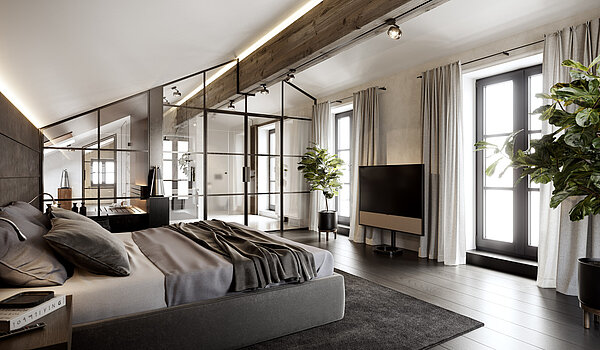 特殊房产 与 15 房间 | Bad Wiessee | 701592 | Landhaus Master Bedroom