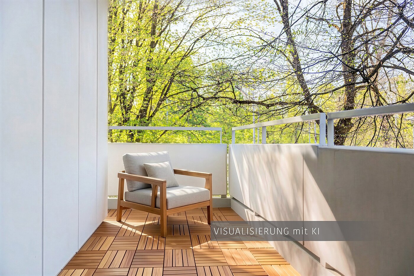 多层公寓 与 3.5 房间 | München-Bogenhausen | 703052 | Sonniger Westbalkon ( Visualisierung mit KI )