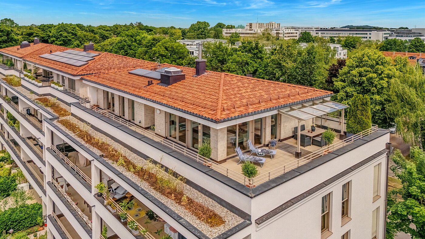顶层公寓 与 3.5 房间 | München-Oberföhring | 70237 | Luftaufnahme