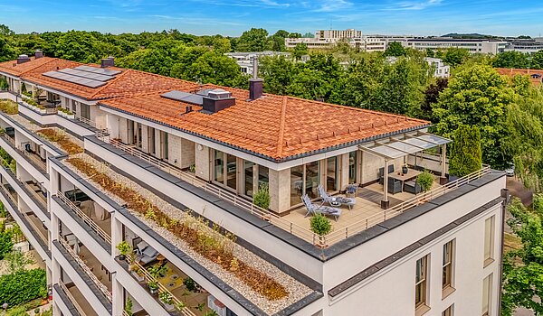 顶层公寓 与 3.5 房间 | München-Oberföhring | 70237 | Luftaufnahme