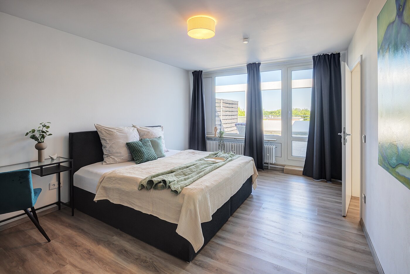 露台公寓 与 3.5 房间 | München-Berg am Laim | 123456 | Schlafzimmer I