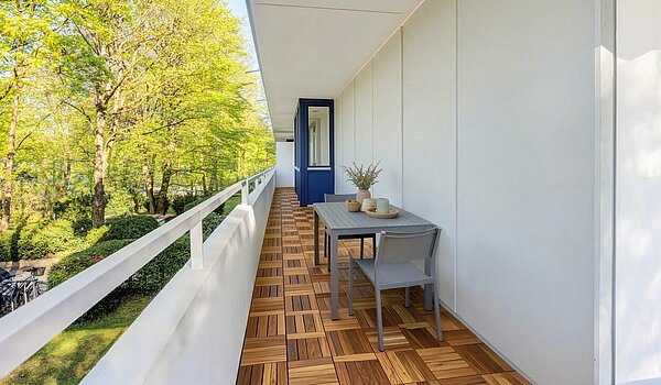多层公寓 与 3.5 房间 | München-Bogenhausen | 703052 | Schattiger Nordbalkon (Visualisierung)