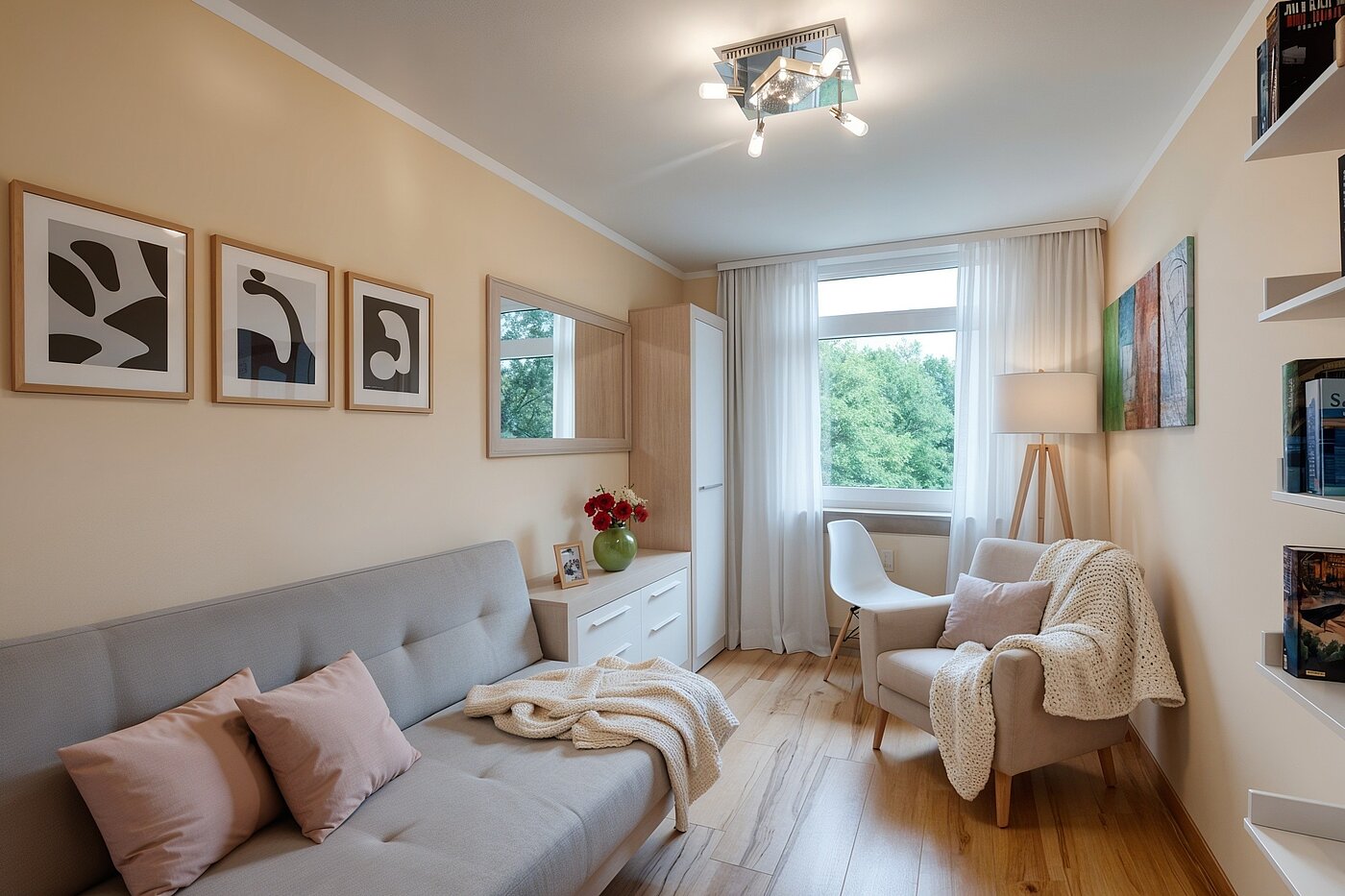 多层公寓 与 4 房间 | München-Aubing | 70276 | Schlafzimmer II (KI-generierte Inhalte)
