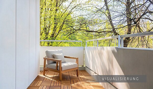 多层公寓 与 3.5 房间 | München-Bogenhausen | 703052 | Sonniger Westbalkon (Visualisierung)