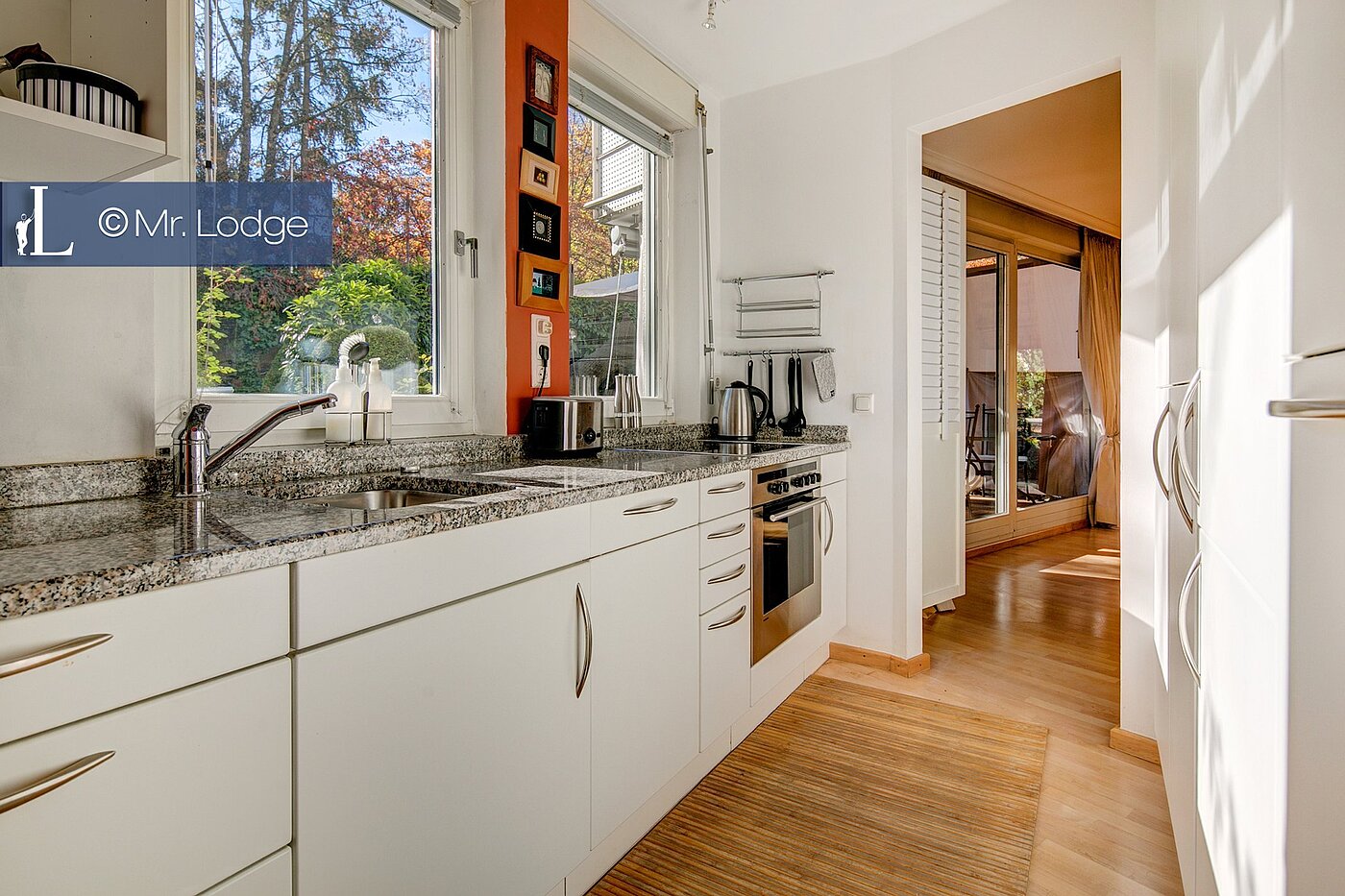 多层公寓 与 2 房间 | München-Schwabing | 1605ML1 | Küche mit Gartenblick
