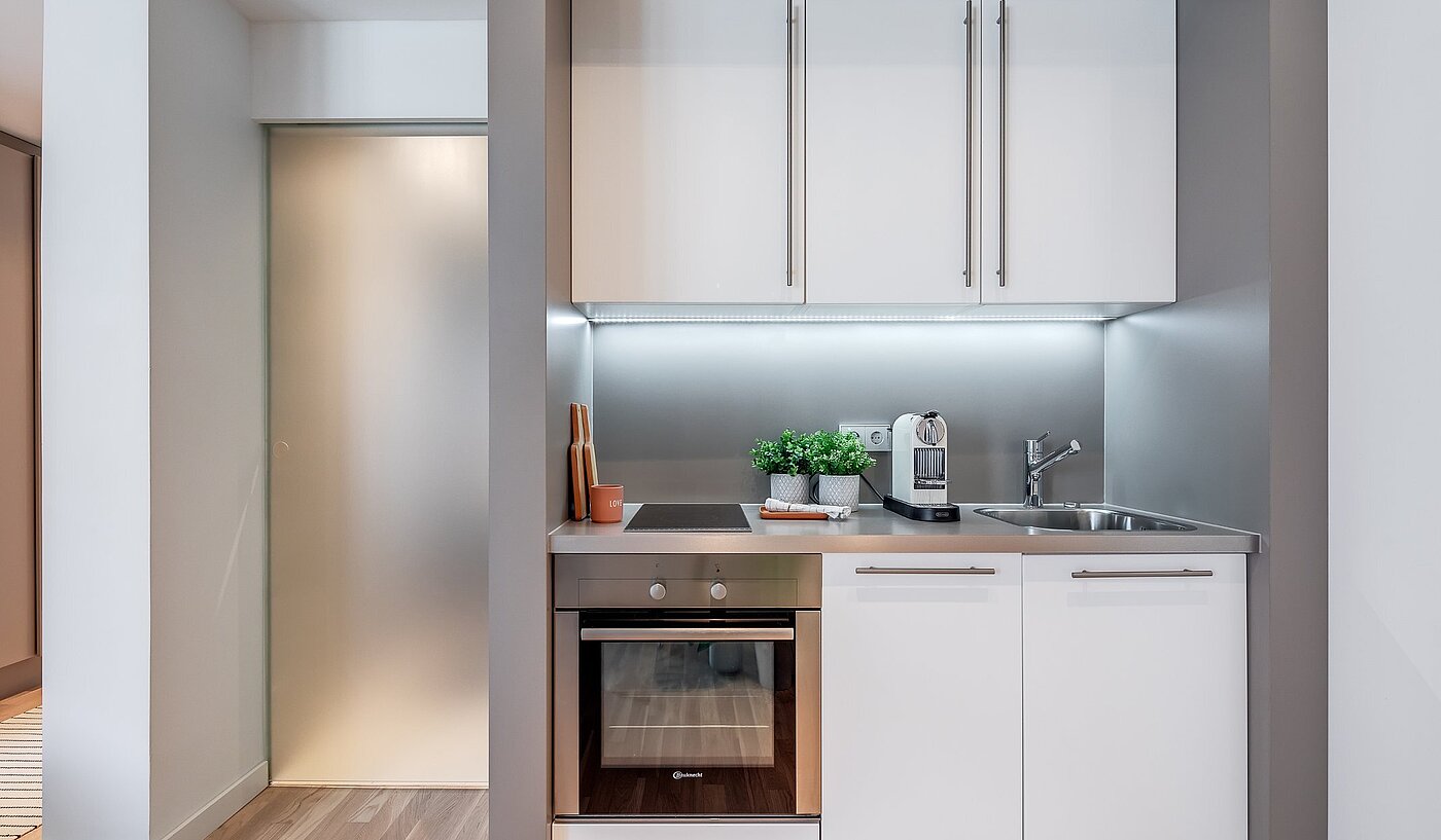 多层公寓 与 1.5 房间 | München-Bogenhausen | 1904ML6 | Moderne Kitchenette mit...