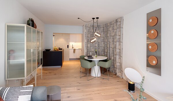 多层公寓 与 2 房间 | München-Isarvorstadt | 70459 | Offener Essbereich