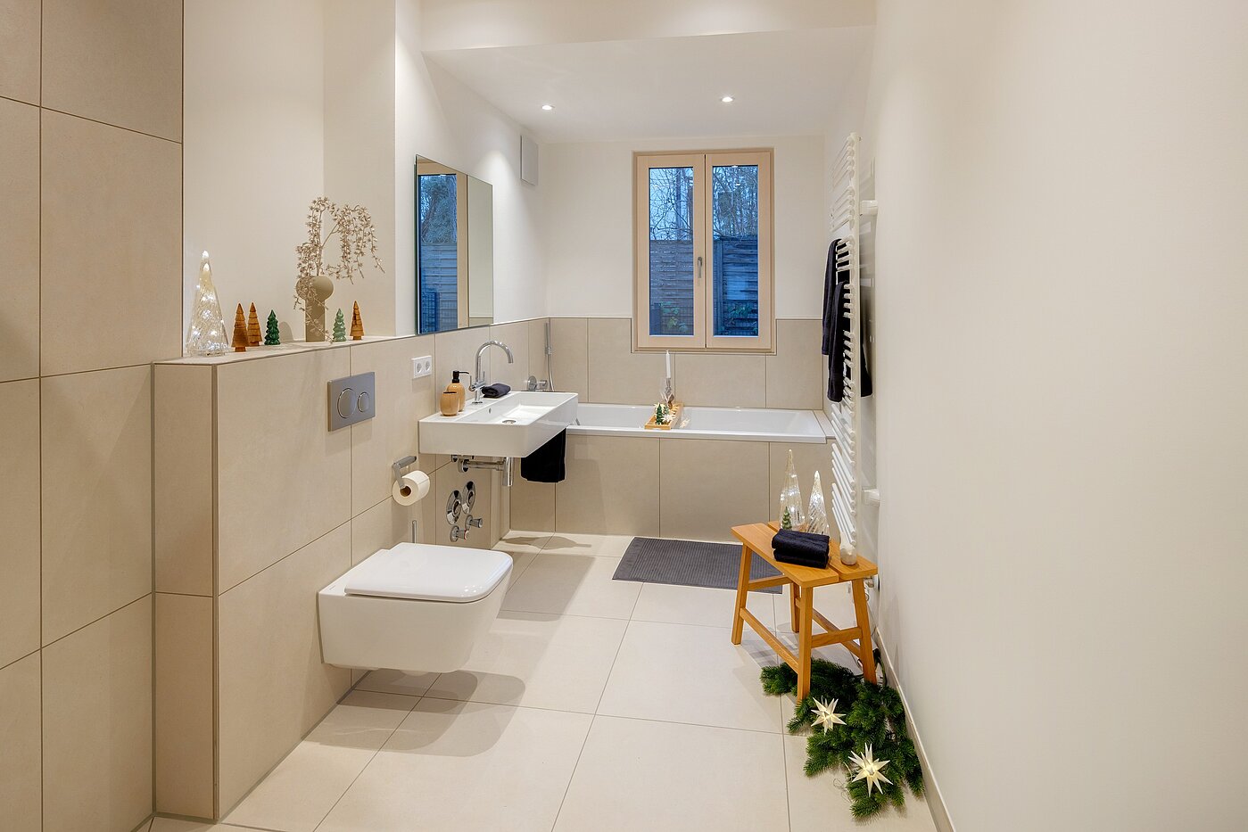 露台公寓 与 3 房间 | München-Harlaching | 70371 | Großes Bad mit...