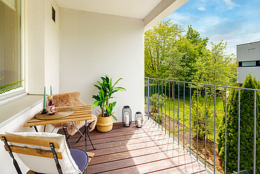 Haar：带朝南阳台的迷人两居室公寓——已短期出租