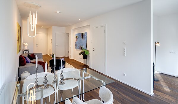 露台公寓 与 2 房间 | München-Harlaching | 70372 | Einladender Essplatz