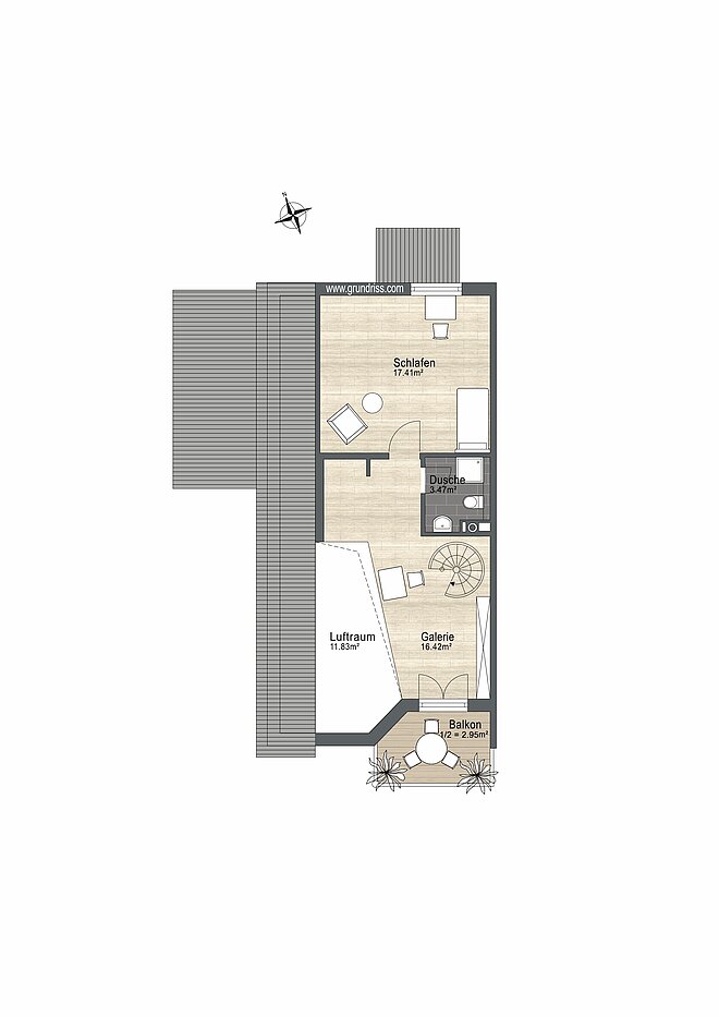 复式公寓 与 3.5 房间 | München-Trudering | 70238 | Nicht maßstabsgetreu