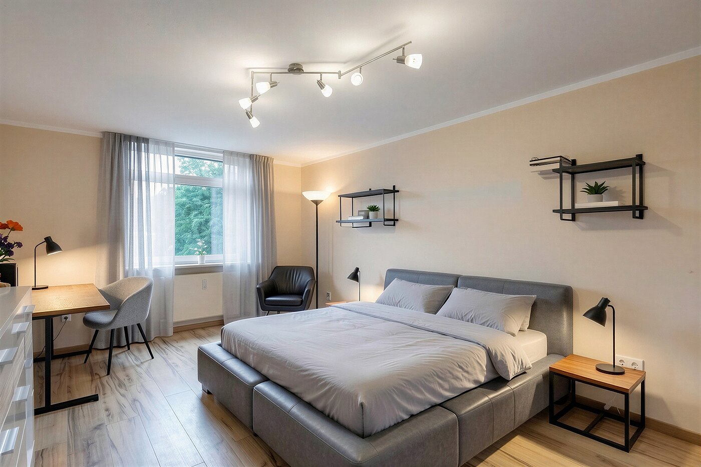 多层公寓 与 4 房间 | München-Aubing | 70276 | KI-generiertes Möblierungsbeispiel