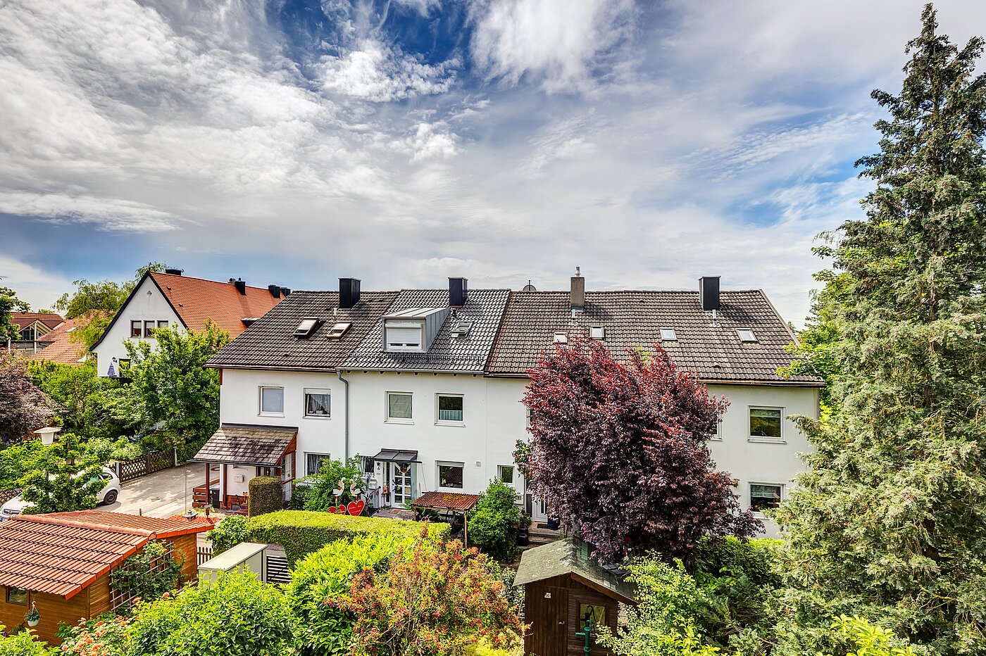 排式中层住宅 与 4 房间 | Maisach | 70125 | Ausblick vom Balkon