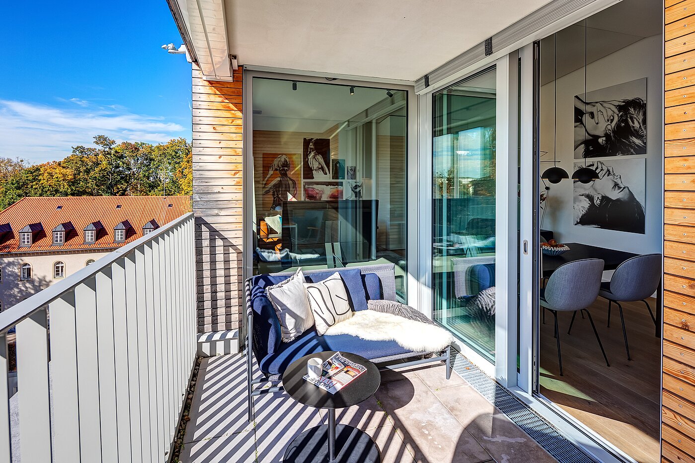阁楼公寓 与 2 房间 | München-Maxvorstadt | 701661 | ...der Süd-Loggia