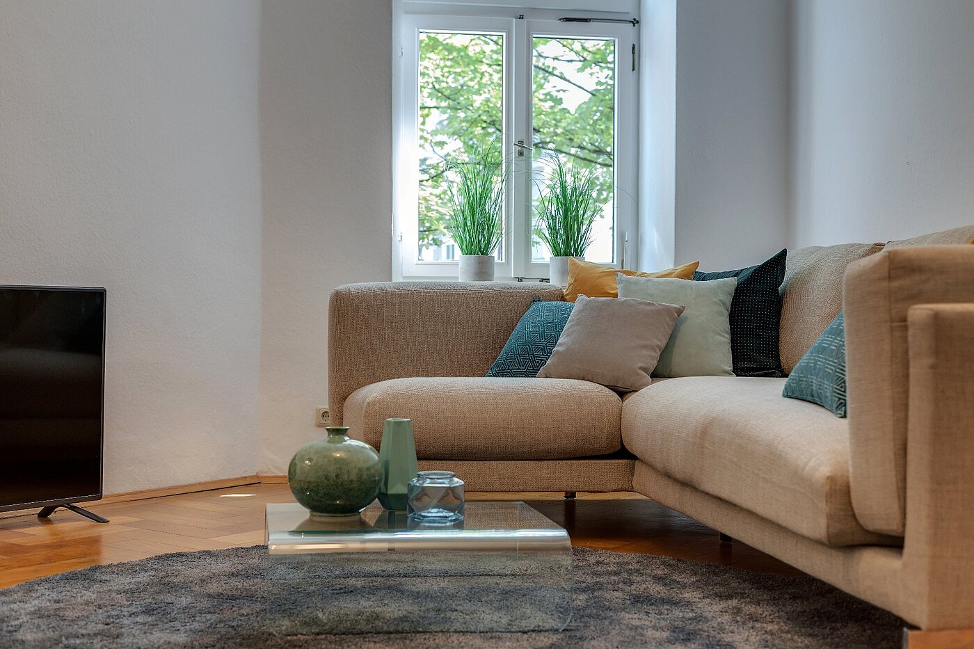 多层公寓 与 3.5 房间 | München-Haidhausen | 1803ML1 | Gemütliches Wohnzimmer