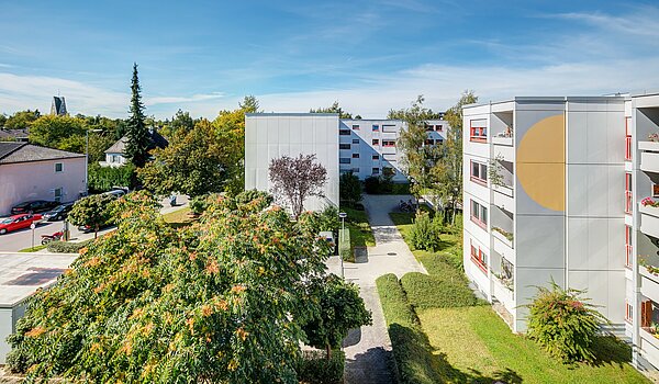 多层公寓 与 2.5 房间 | München-Hadern | 70393 | Ausblick von der Loggia