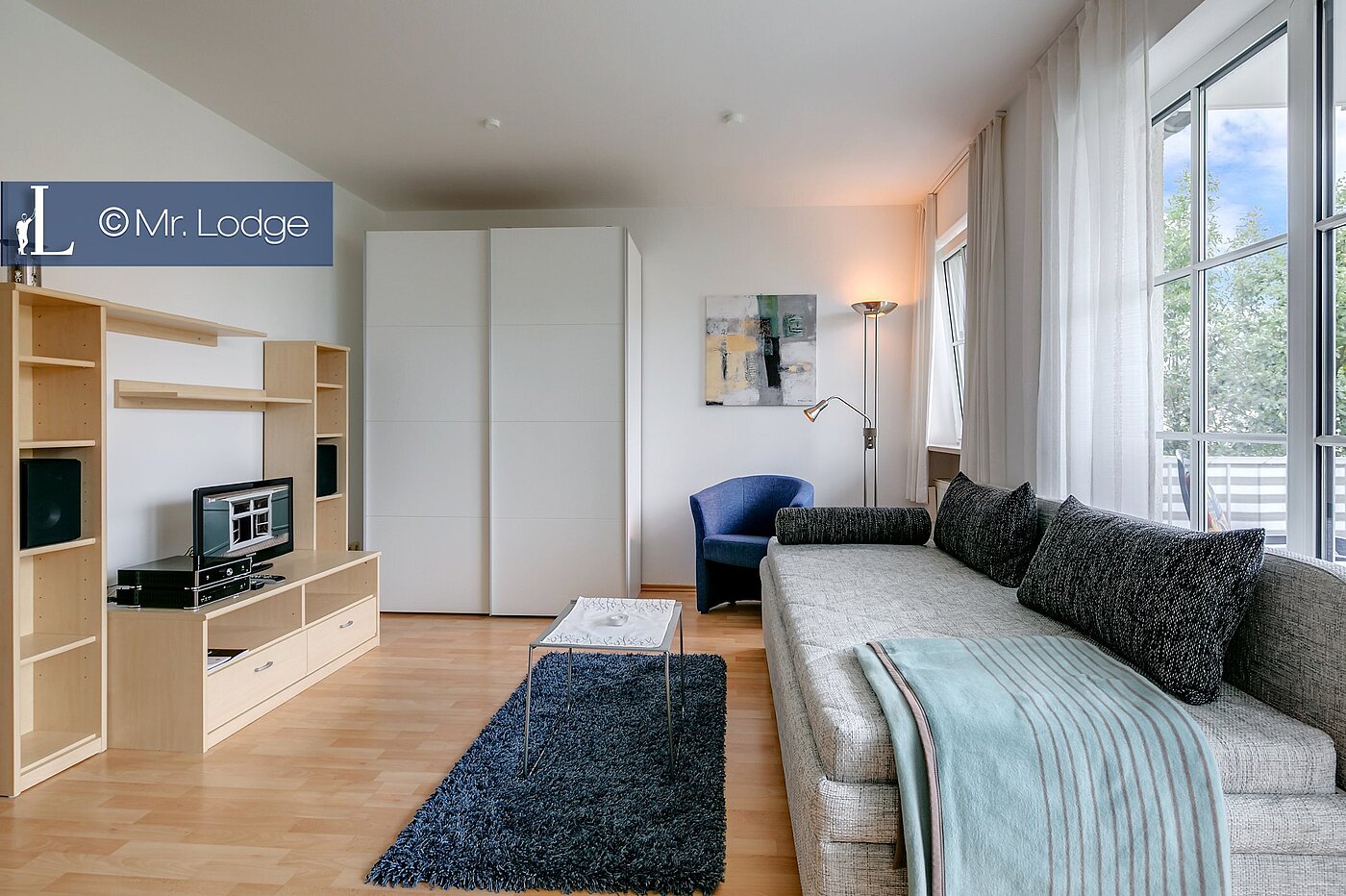 多层公寓 与 1 房间 | München-Untermenzing | 1802ML1 | Großer Wohn- Schlafbereich