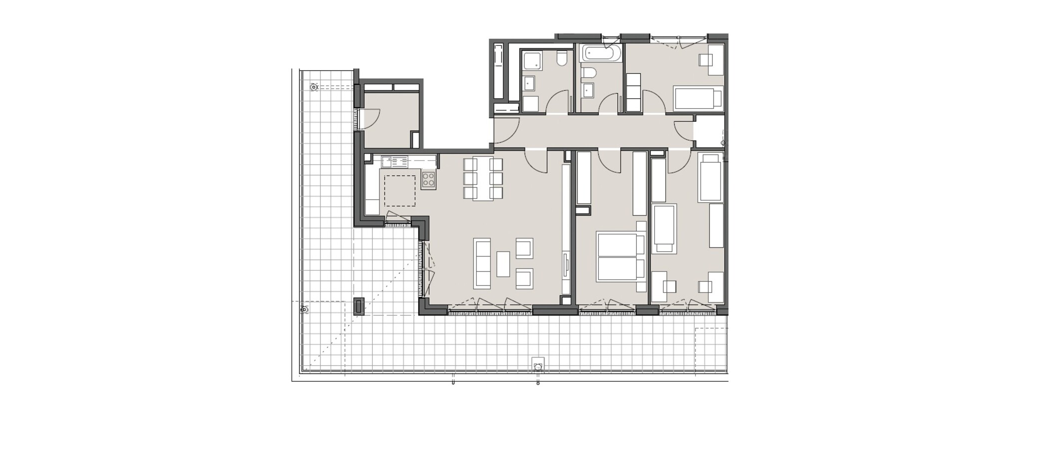 阁楼公寓 München Am Hart 01 平面图 10439