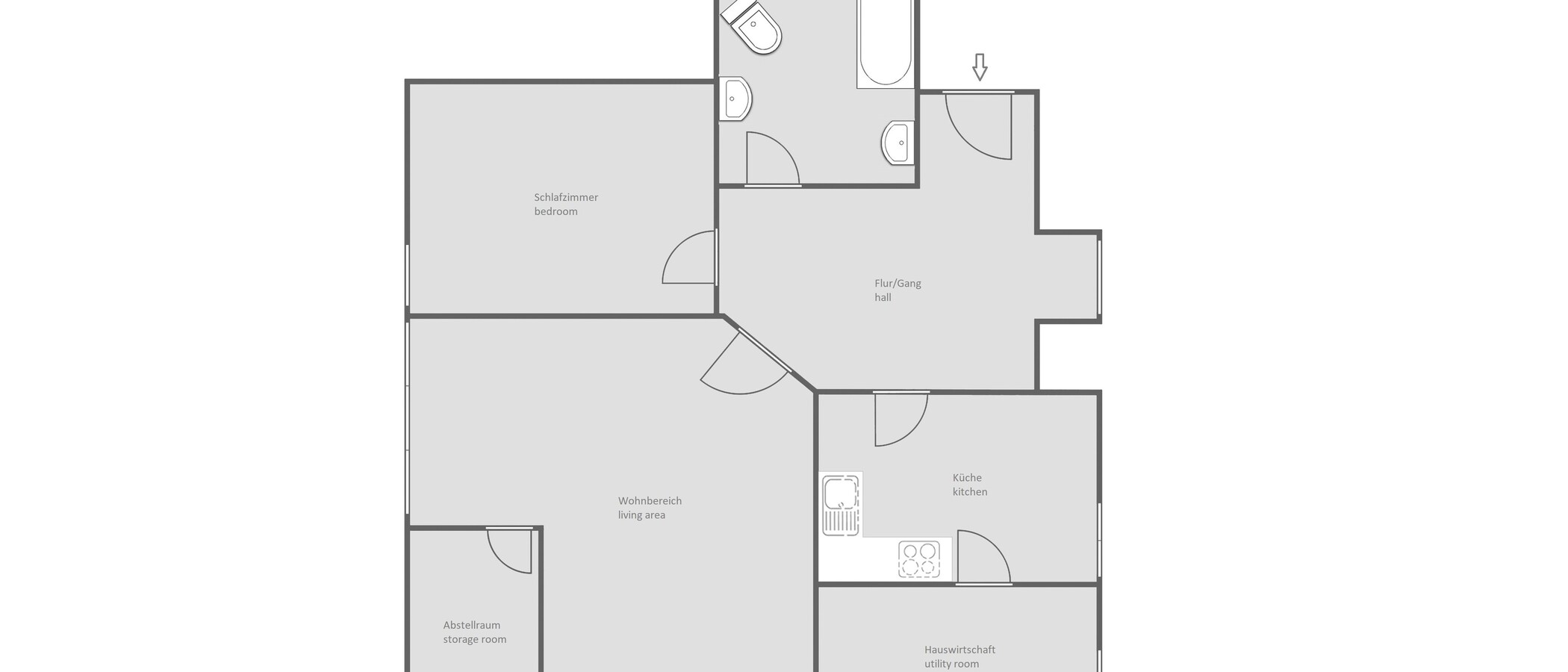 阁楼公寓 München Nymphenburg 01 平面图 13654
