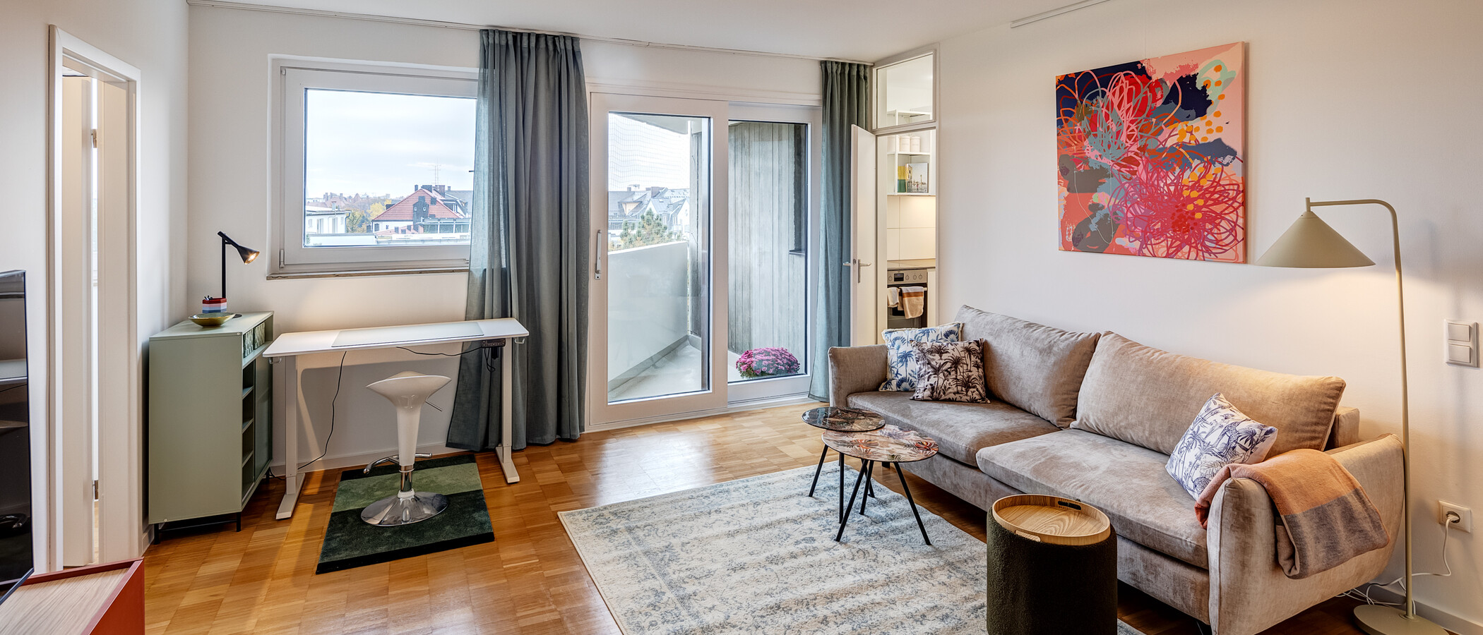 公寓 München Schwabing (rechts der Leopoldstraße) 02 客厅 14213