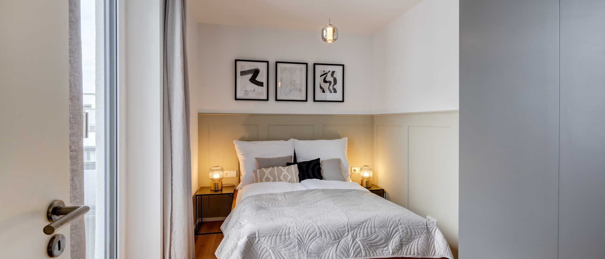 屋顶露台公寓 München Sendling-Westpark 01 卧室 14433