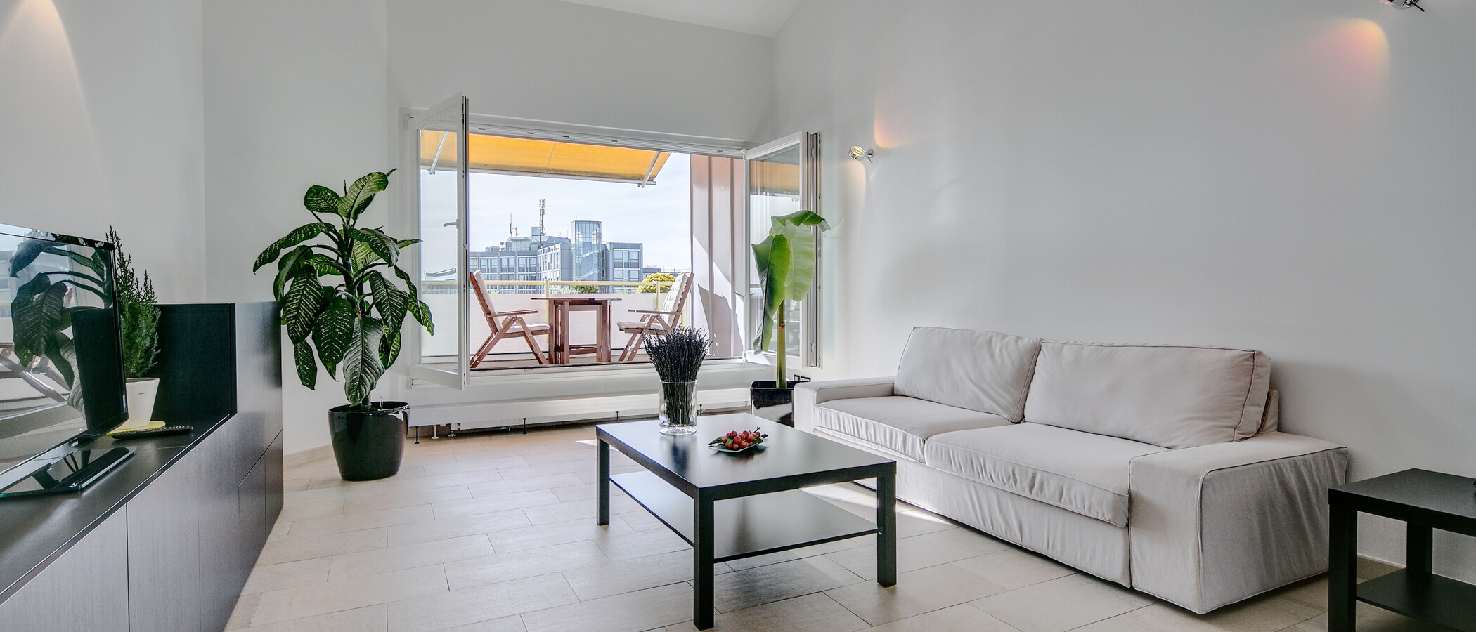 屋顶露台公寓 München Arabellapark 01 客厅 7279