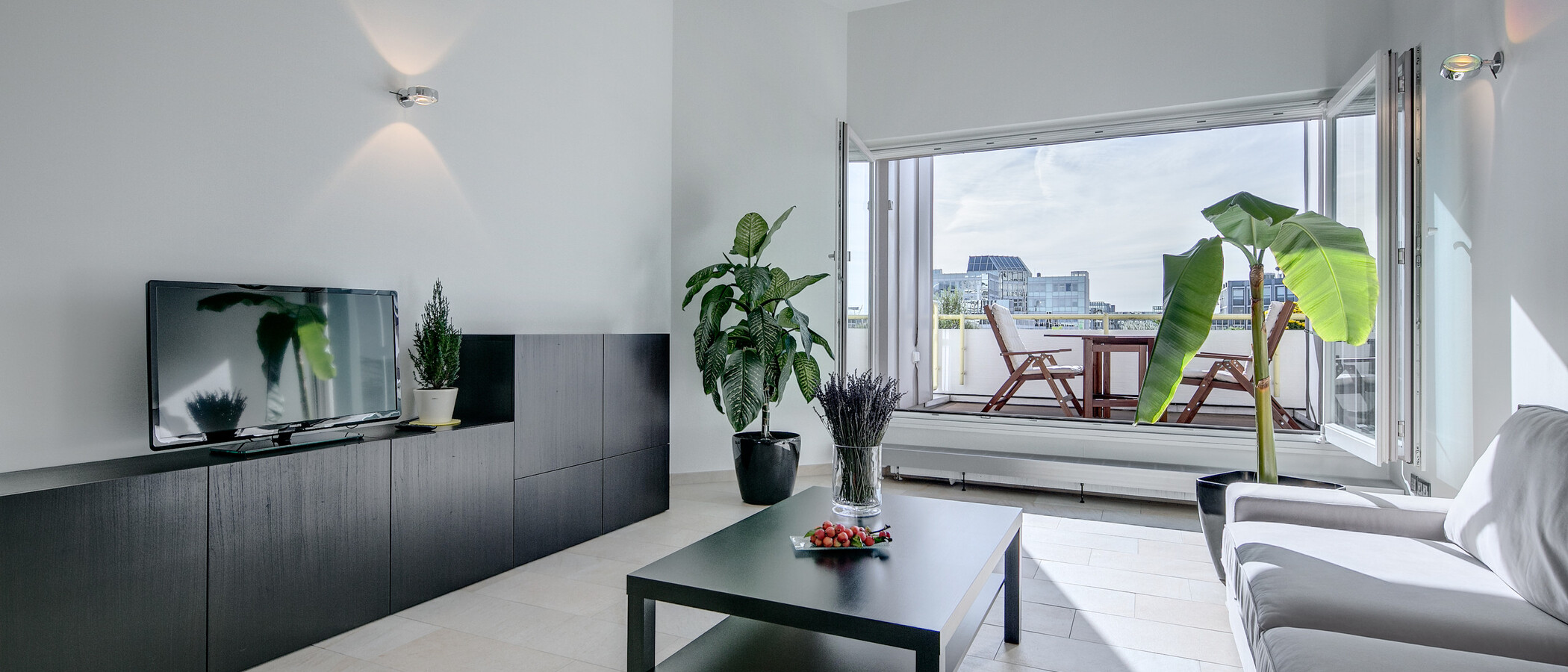 屋顶露台公寓 München Arabellapark 02 客厅 7279