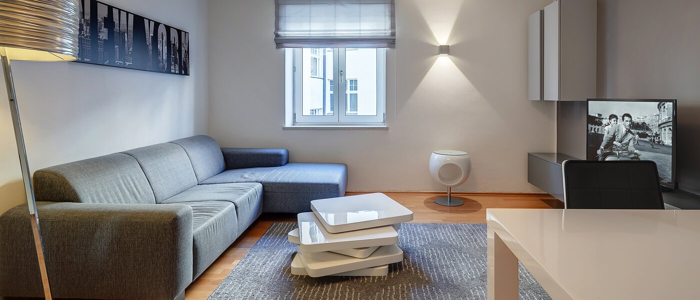 公寓 München Schwabing-Nord (zw. Leopoldstraße & Englischen Garten) 02 客厅 9063