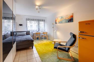 设备齐全的一室公寓，地处安静地段