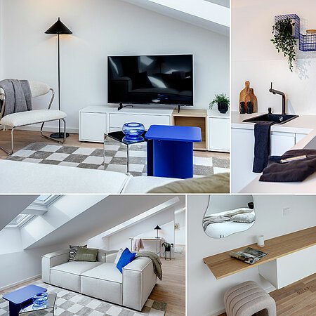 ID 13695: 光线充足的阁楼工作室，开放式布局