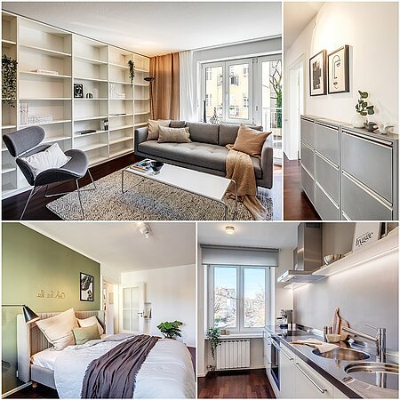 ID 12071: Schwabing 的顶级位置，带大阳台